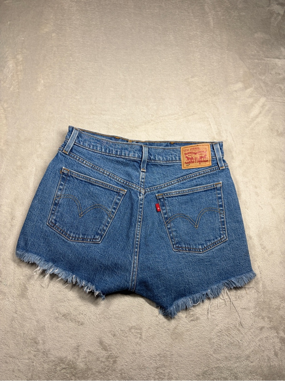 Levi’s Women’s 501 High Rise Cotton Blend Button Fly Blue Jean Denim Shorts 29